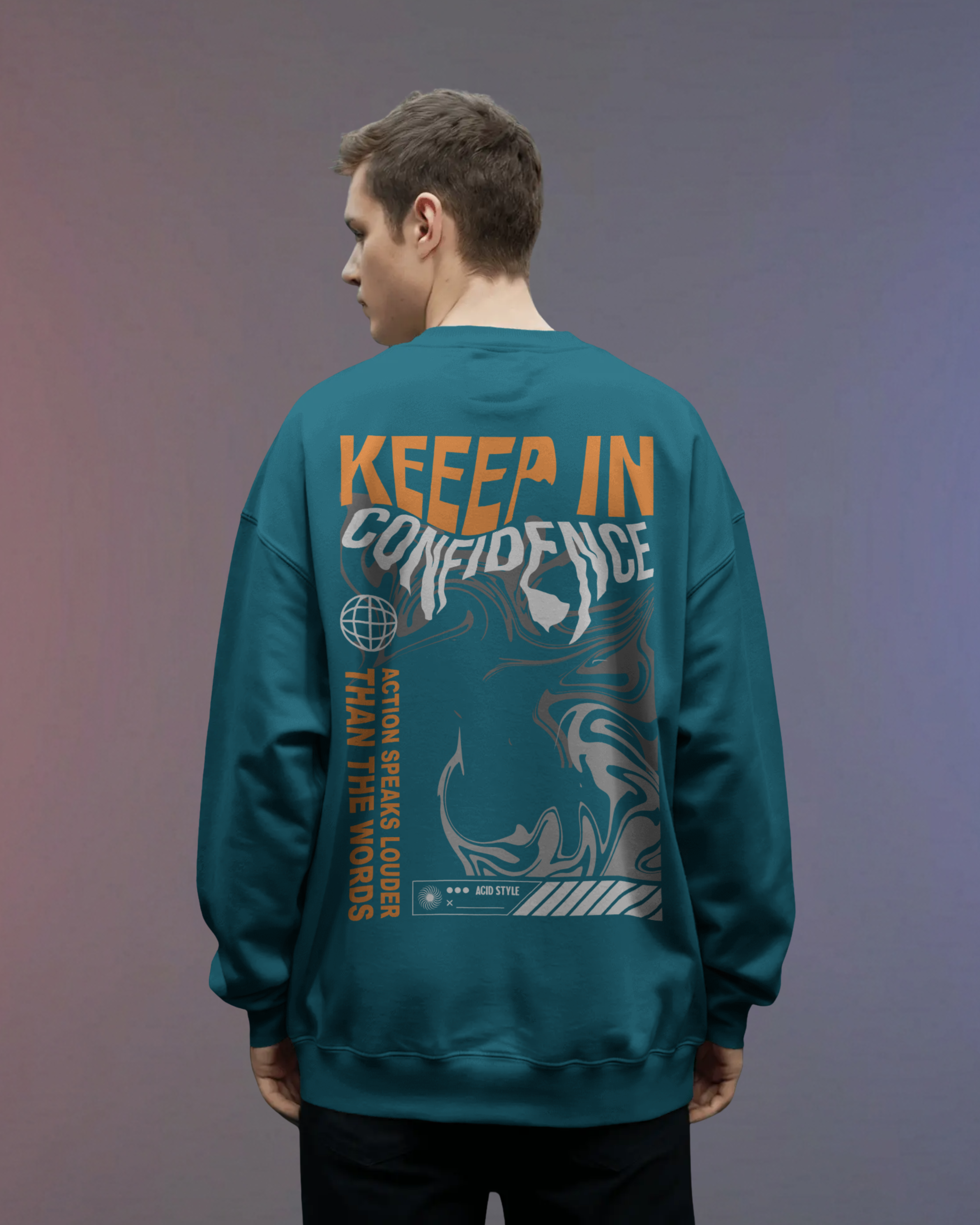 CONFIDENCE Sweatshirt (Vrystal Teal)