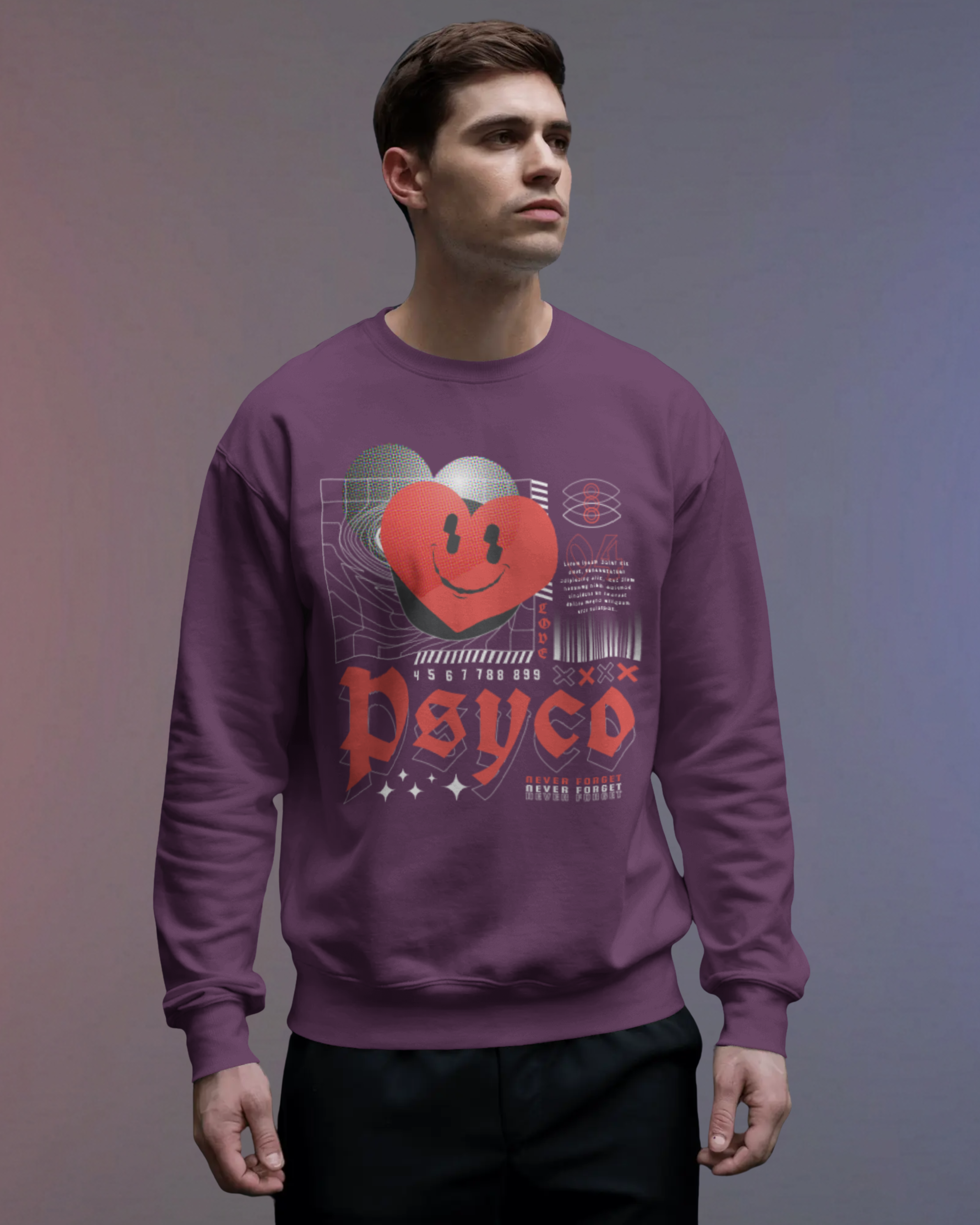 PSYCO Sweatshirt (Dark Purple)