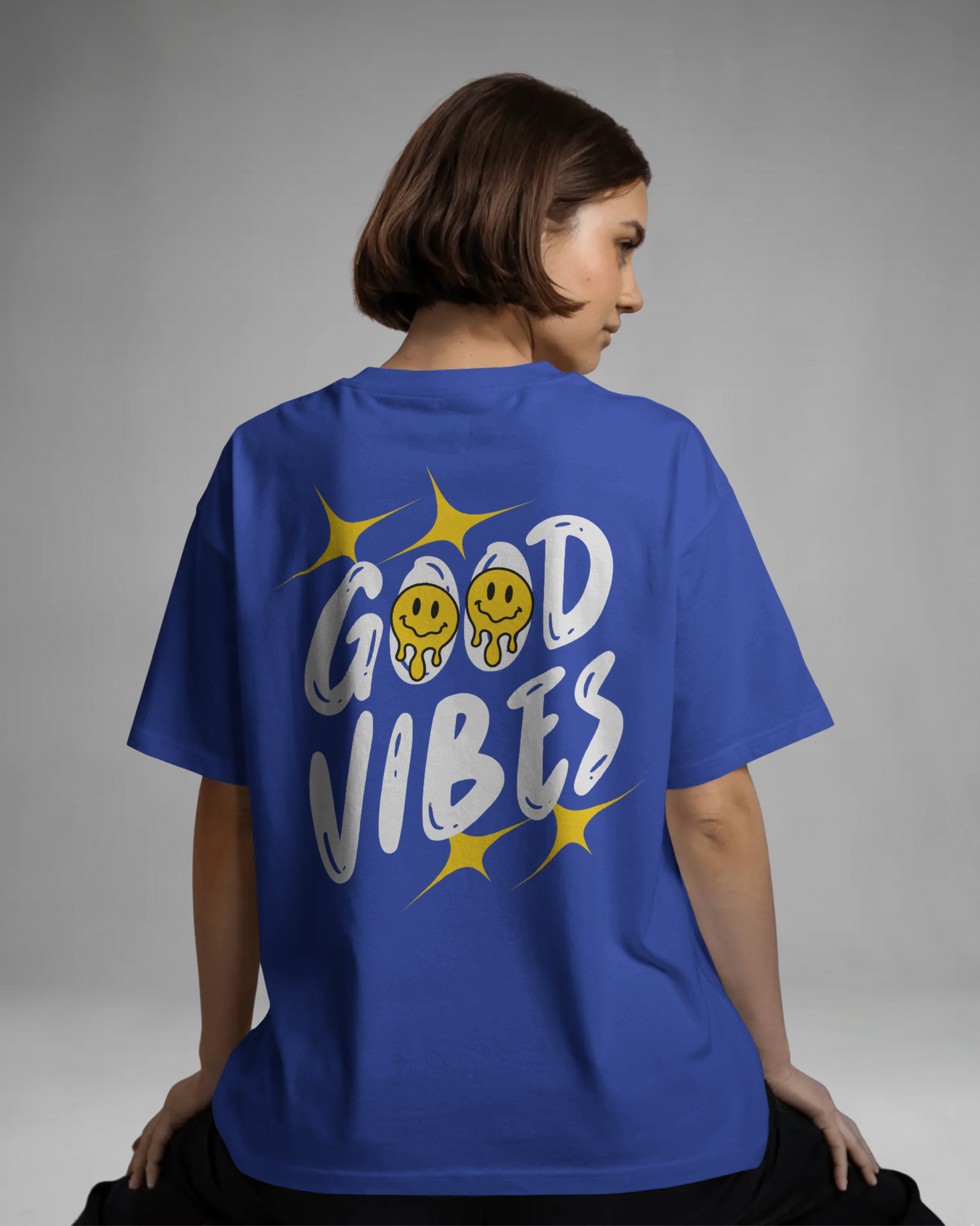 GOOD VIBES Tshirt (Royal Blue)