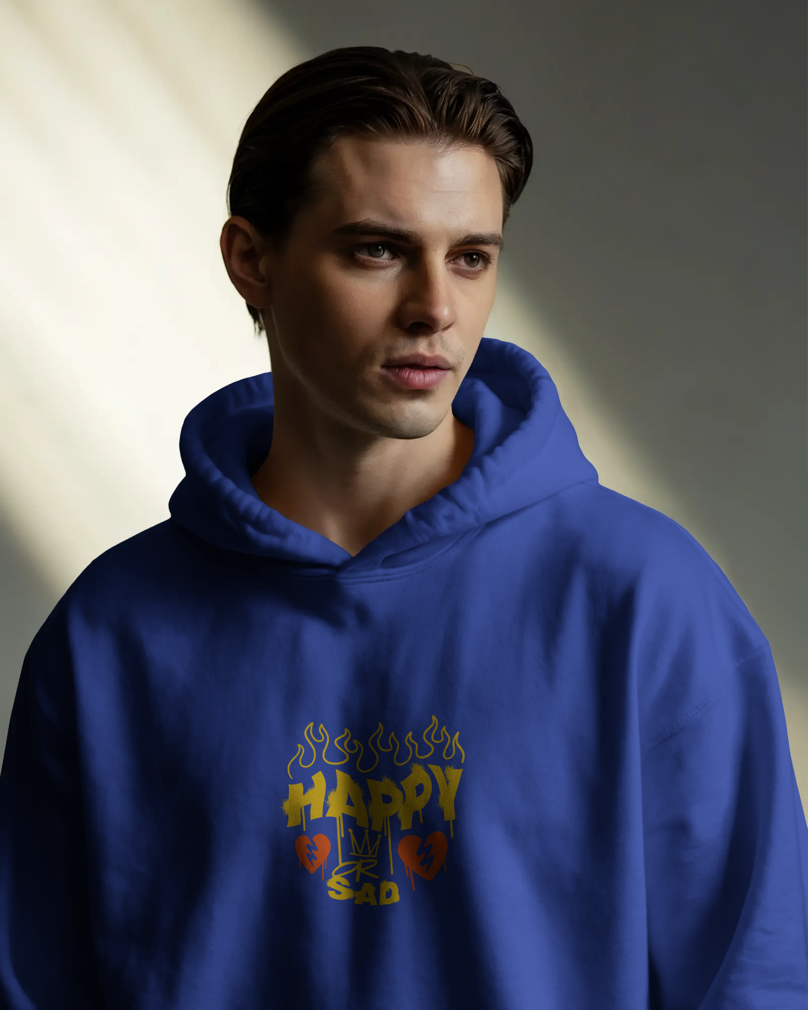 HAPPY Oversize Hoodie (Royal Blue)
