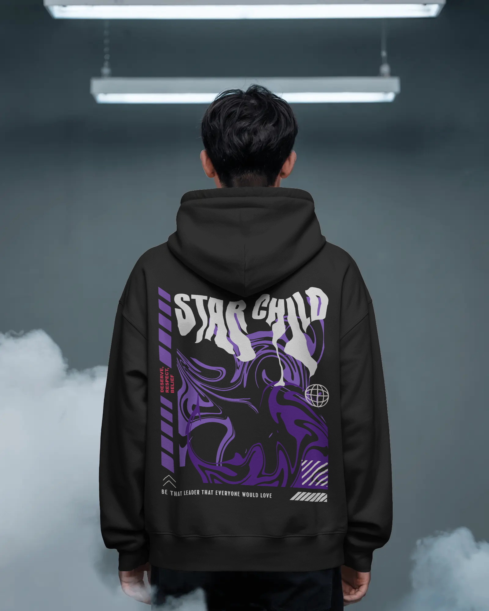 STAR CHILD Oversize Hoodie (Black)